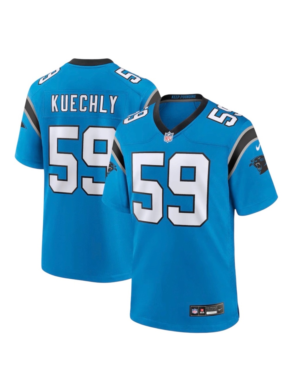 Nike Luke Kuechly Panthers Blue Alternate Game Jersey 2XL Retired NFL